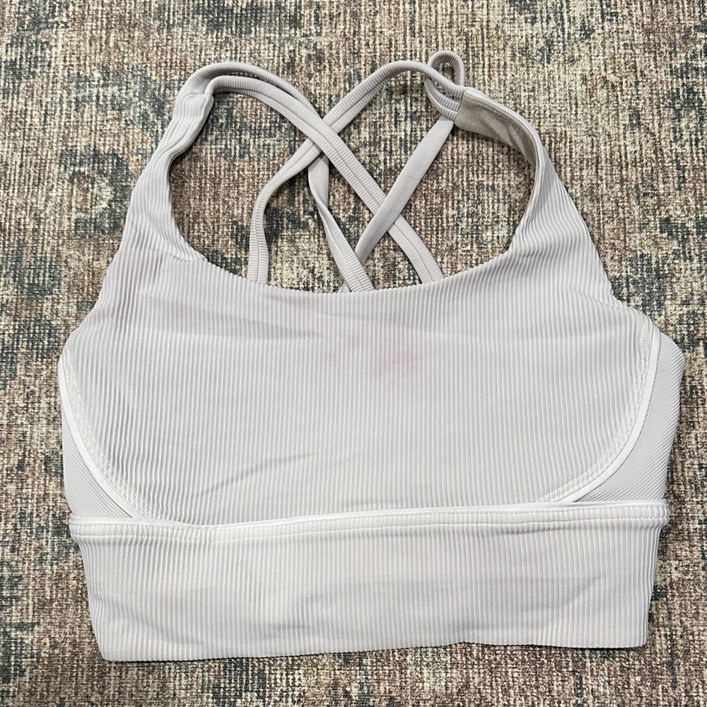 Lululemon Lilac Ribbed Crossback Sports Bra